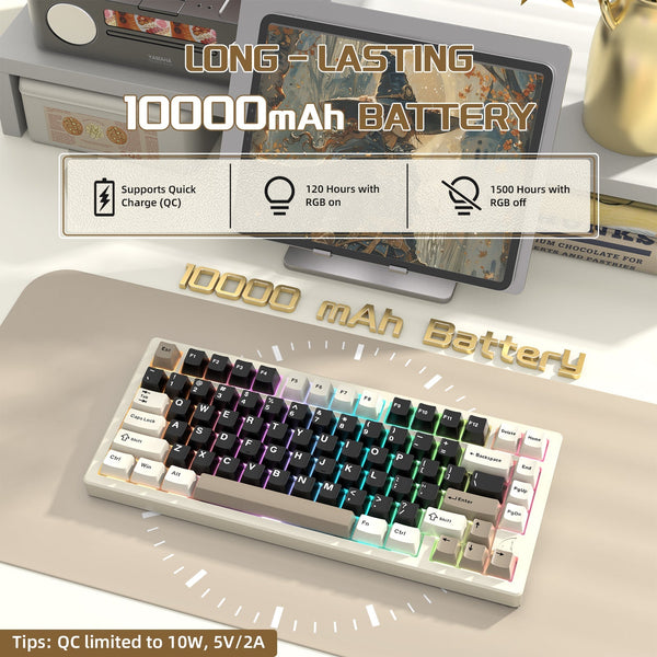 ATTACK SHARK X75 Full Aluminum Keyboard - Bear Hugs