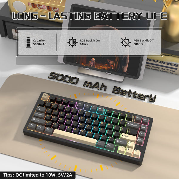 ATTACK SHARK X75 Full Aluminum Keyboard - Bear Hugs