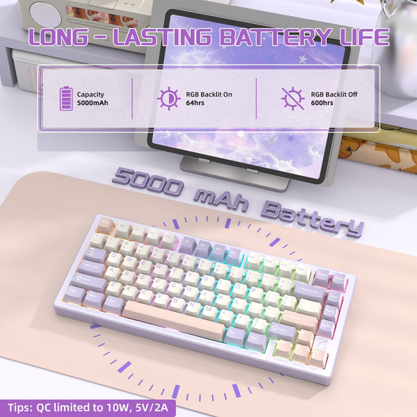 ATTACK SHARK X75 Full Aluminum Keyboard - Bear Hugs