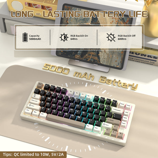 ATTACK SHARK X75 Full Aluminum Keyboard - Bear Hugs