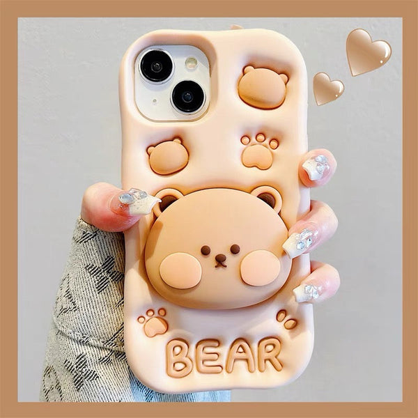 Kawaii Bear Phone Case for iPhone 11/11pro max/12/12pro max/13/13pro/13pro max/14/14pro/14pro max/15/15pro/15pro max PN6942 - Bear Hugs