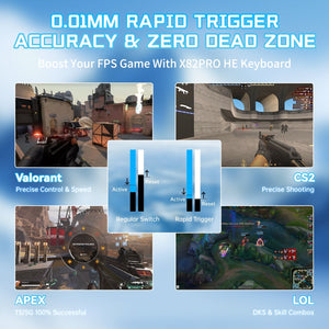 ATTACK SHARK X82PRO HE Wireless Rapid Trigger Gaming Keyboard Magnetic Switch - Bear Hugs