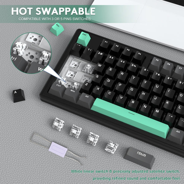 ATTACK SHARK M87 Wireless Mechanical Keyboard - Bear Hugs