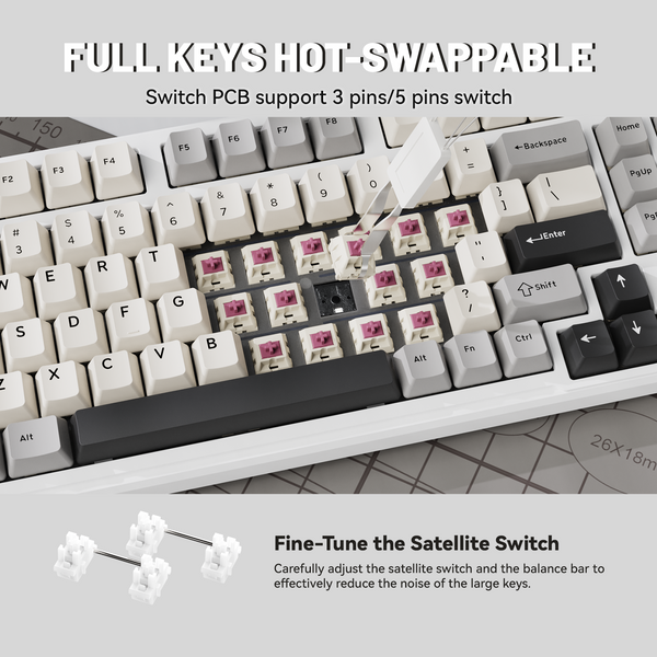 ATTACK SHARK X98 Wireless Mechanical Keyboard