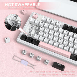 ATTACK SHARK M87 Wireless Mechanical Keyboard - Bear Hugs