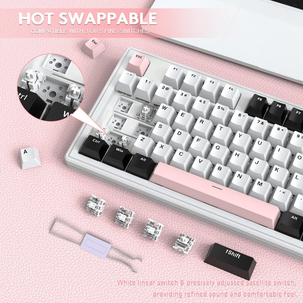 ATTACK SHARK M87 Wireless Mechanical Keyboard - Bear Hugs