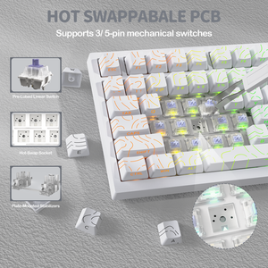 ATTACK SHARK X820Ultra Tri-mode Gasket Mechanical Keyboard - Bear Hugs