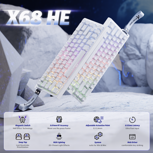 ATTACK SHARK X68 HE Rapid Trigger Keyboard Magnetic Switch - Bear Hugs