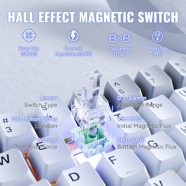 ATTACK SHARK X68 MAX HE Magnetic Aluminum Keyboard