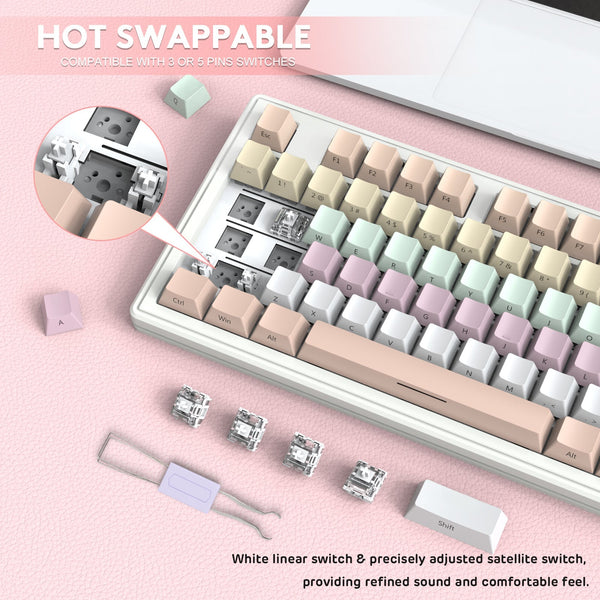 ATTACK SHARK M87 Wireless Mechanical Keyboard - Bear Hugs