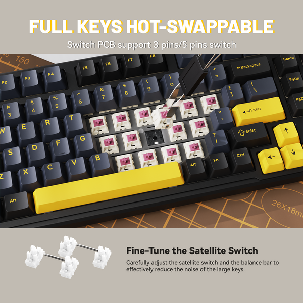 ATTACK SHARK X98 Wireless Mechanical Keyboard