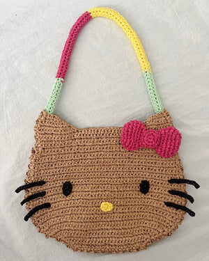 Hello Kitty Raffia Resort Crochet Tote Bag