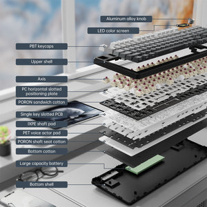 ATTACK SHARK X98PRO Wireless Gaming Keyboard - Bear Hugs