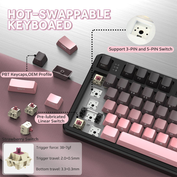 ATTACK SHARK X87 Tri-Mode Gasket Mechanical Keyboard