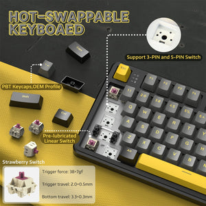 ATTACK SHARK X87 Tri-Mode Gasket Mechanical Keyboard