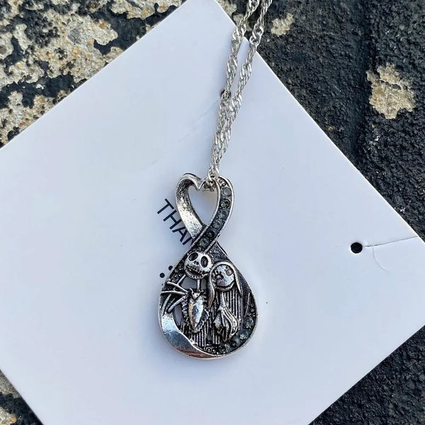 Sally & Jack Skellington Couple Necklace Set