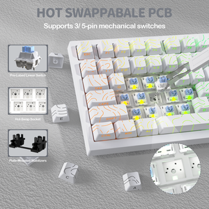 ATTACK SHARK X820Ultra Tri-mode Gasket Mechanical Keyboard - Bear Hugs