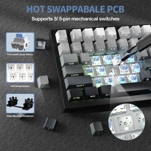 ATTACK SHARK X820Ultra Tri-mode Gasket Mechanical Keyboard - Bear Hugs