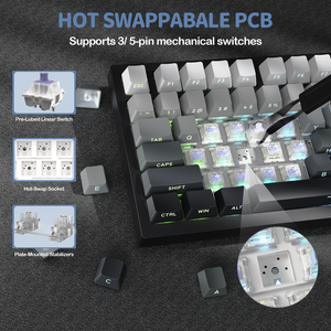 ATTACK SHARK X820Ultra Tri-mode Gasket Mechanical Keyboard - Bear Hugs