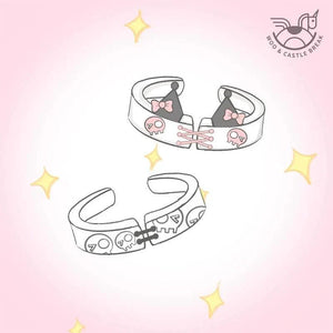 Kuromi & Baku Couple Rings - Bear Hugs