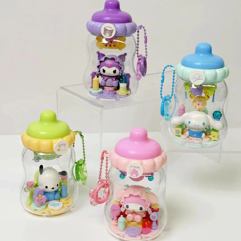Sanrio Characters Baby Bottle Building Blocks Blind Box Keychain - Bear Hugs