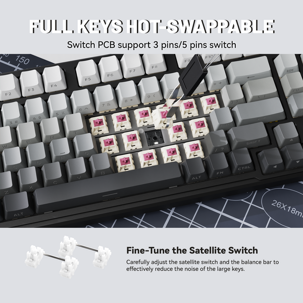 ATTACK SHARK X98 Wireless Mechanical Keyboard