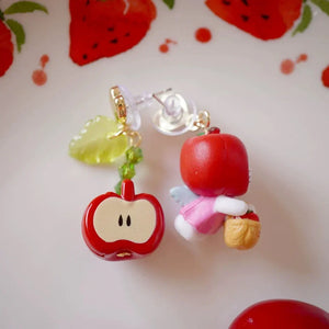 Hello Kitty Apple Theme Deluxe Earrings