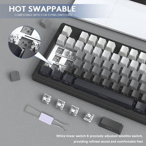 ATTACK SHARK M87 Wireless Mechanical Keyboard - Bear Hugs