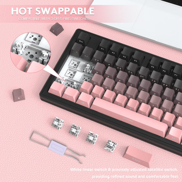 ATTACK SHARK M87 Wireless Mechanical Keyboard - Bear Hugs