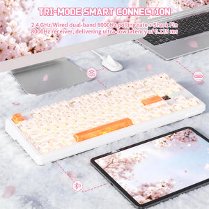 ATTACK SHARK X87 ULTRA Wireless Mechanical Keyboard With 8K Wireless Receiver - Bear Hugs