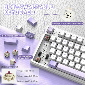 ATTACK SHARK X87 Tri-Mode Gasket Mechanical Keyboard