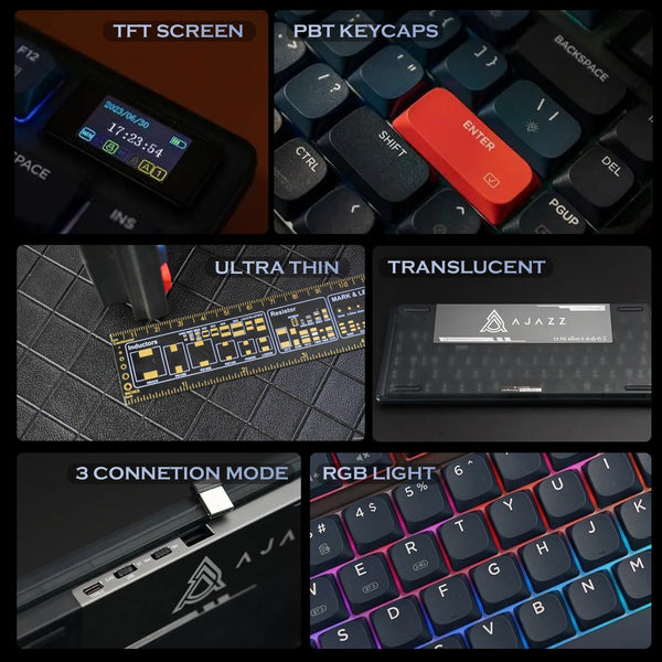 ATTACK SHARK x AJAZZ AK832 Mechanical Keyboard - Bear Hugs