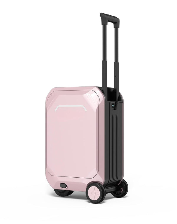 AOTOS 22 Inch Carry on luggage-hardside PC+ABS suitcase with rolling wheels, Built-in TSA Lock & USB Port, Durable Suitcase Travel Luggage for Women Men, Grey, small, Smart Ridable Luggage - Bear Hugs