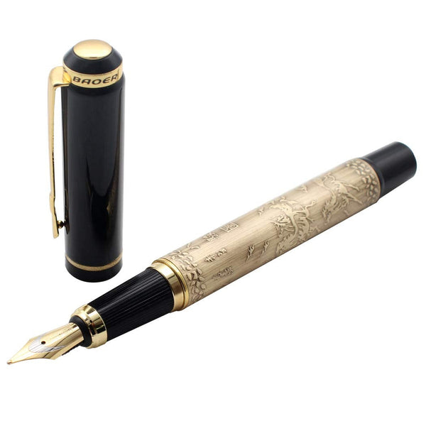Vintage Embossed Horse Fountain Pen