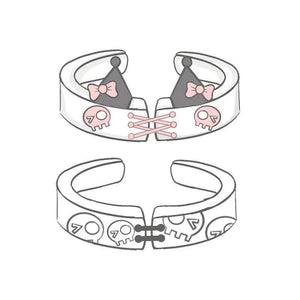 Kuromi & Baku Couple Rings - Bear Hugs