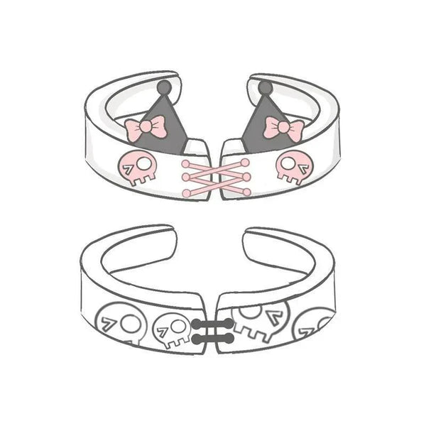 Kuromi & Baku Couple Rings - Bear Hugs