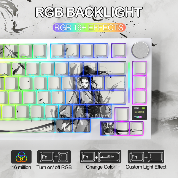 ATTACK SHARK X820Ultra Tri-mode Gasket Mechanical Keyboard - Bear Hugs