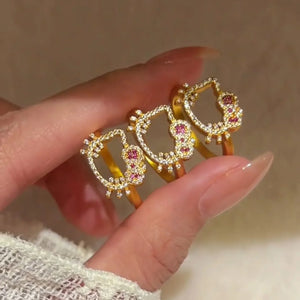 Hello Kitty My Secret Sparkle Heart Ring - Bear Hugs