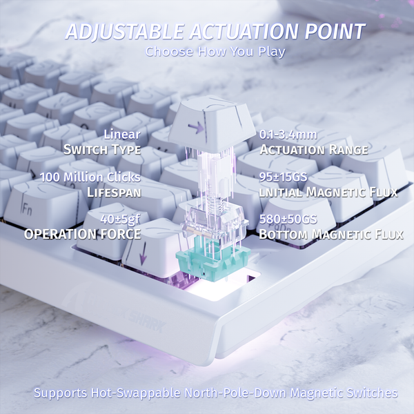 ATTACK SHARK X68 HE Rapid Trigger Keyboard Magnetic Switch - Bear Hugs