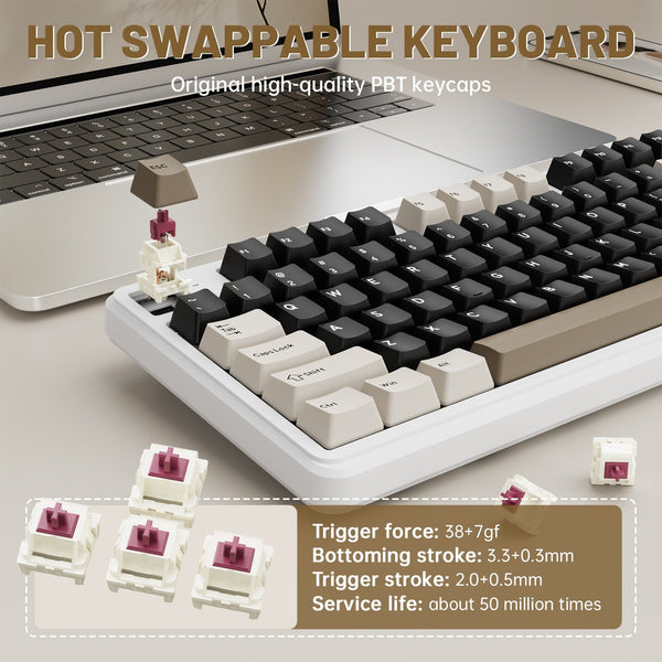 ATTACK SHARK X98PRO Wireless Gaming Keyboard - Bear Hugs