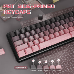 ATTACK SHARK X66 Wireless Mechanical Keyboard with 8K Coiled Cable - Bear Hugs