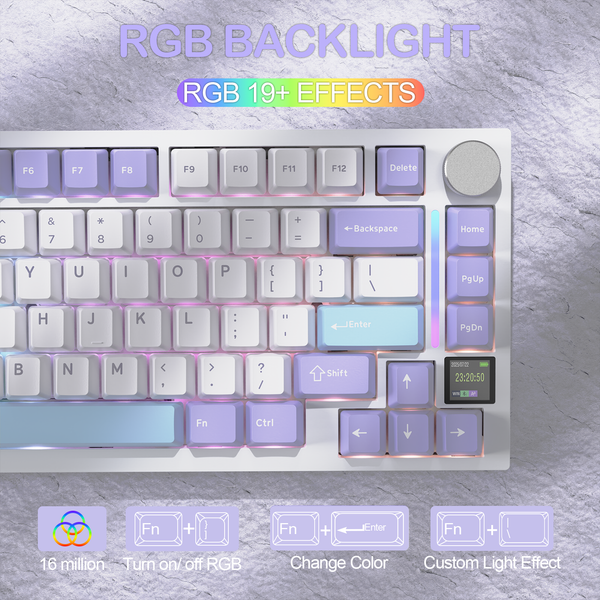 ATTACK SHARK X820Ultra Tri-mode Gasket Mechanical Keyboard - Bear Hugs