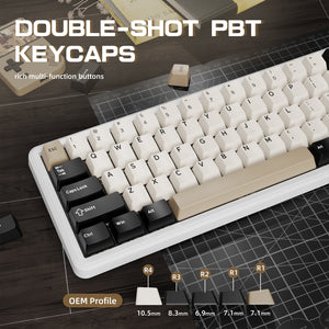 ATTACK SHARK X66 Wireless Mechanical Keyboard with 8K Coiled Cable - Bear Hugs
