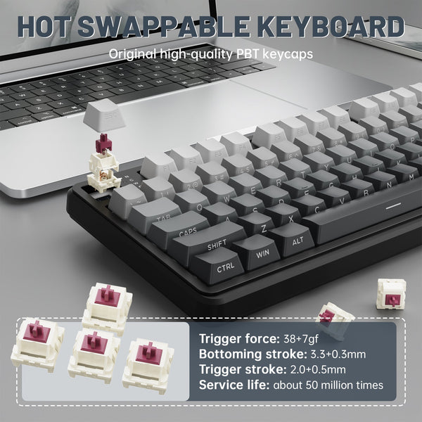 ATTACK SHARK X98PRO Wireless Gaming Keyboard - Bear Hugs