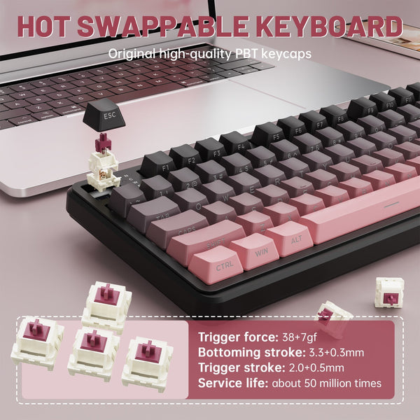 ATTACK SHARK X98PRO Wireless Gaming Keyboard - Bear Hugs