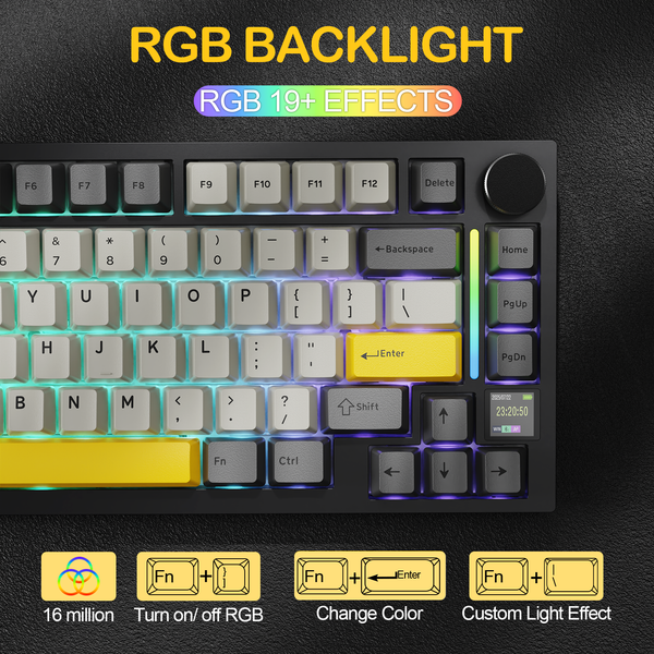 ATTACK SHARK X820Ultra Tri-mode Gasket Mechanical Keyboard - Bear Hugs