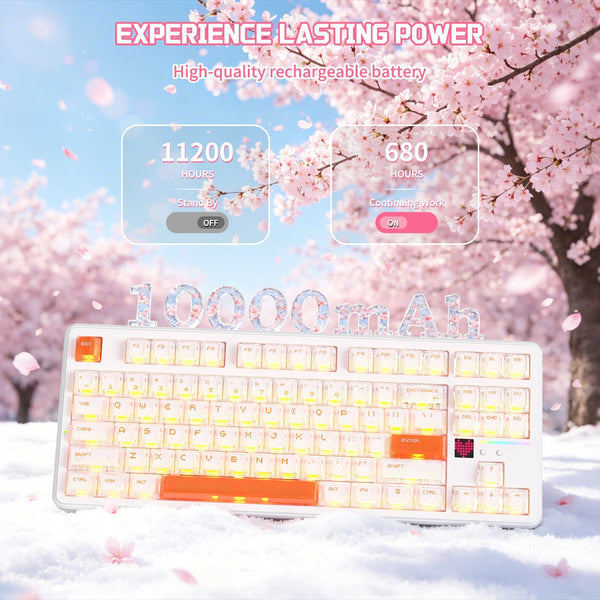 ATTACK SHARK X87 ULTRA Wireless Mechanical Keyboard With 8K Wireless Receiver - Bear Hugs