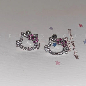 Sparkling HelloKitty Whisper Ear Cartilage Clips