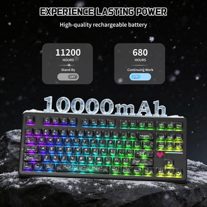 ATTACK SHARK X87 ULTRA Wireless Mechanical Keyboard With 8K Wireless Receiver - Bear Hugs