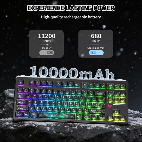 ATTACK SHARK X87 ULTRA Wireless Mechanical Keyboard With 8K Wireless Receiver - Bear Hugs